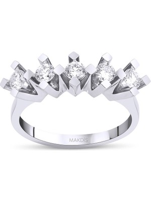 Makdis Pırlanta 0.50 Karat Beştaş Pırlanta Yüzük