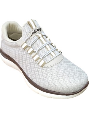 Look Life 26107 Unisex Bağcıksız Günlük Sneaker Ayakkabı Bej