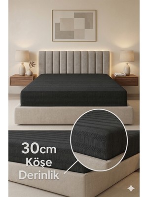 Miabella Home %100 Pamuk Armürlü Çift Kişilik Lastikli Çarşaf Fitted Yumuşak Dokulu Tek Kişilik Lastikli Çarşaf