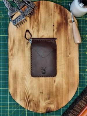 Balthazar Workshop Vordt El Yapımı Para Klipsli Vejetal Crazy Hakiki Deri Kartlık Cüzdan