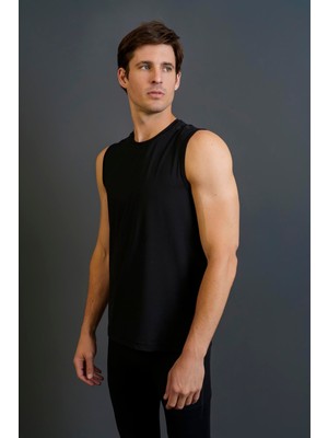 Maraton Regular Erkek Bisiklet Yaka  Siyah- Atlet