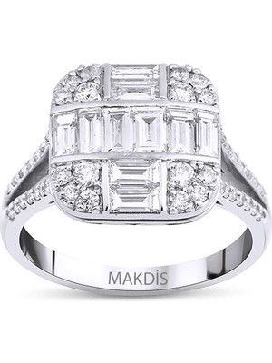 Makdis Pırlanta 1.40 Karat Baget Pırlanta Yüzük