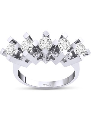 Makdis Pırlanta 2.50 Karat Beştaş Pırlanta Yüzük