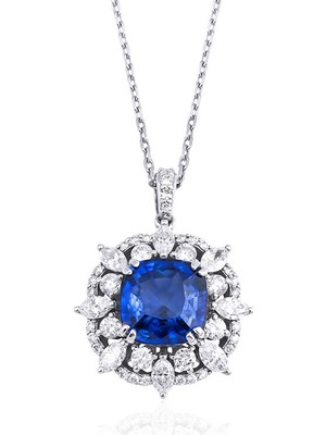 Makdis Pırlanta 5.45 Karat Safir Pırlanta Kolye