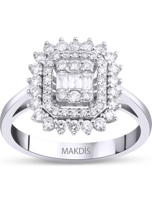 Makdis Pırlanta 0.60 Karat Baget Pırlanta Yüzük