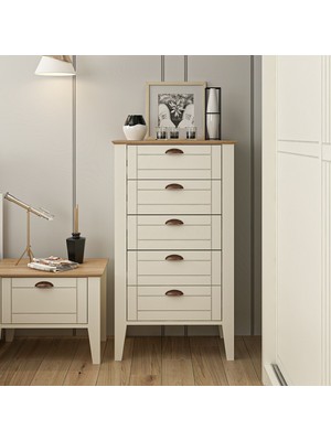 Minar Marlo Yüksek Şifonyer 5ç Mbrn-Aytaşı-Derin Sepet