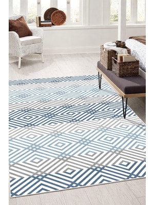 Lioara Home Geometri Modern Dijital Baskılı Halı – Modern, Kaymaz Taban, Salon & Oturma Odası Için Halı