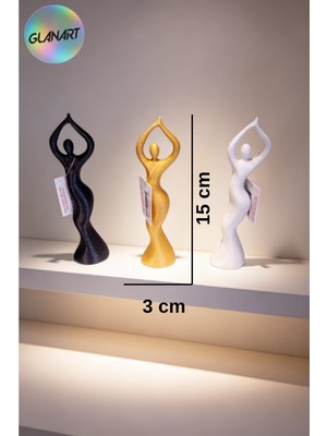 Glanart 3 Boyutlu Dans Eden Kadın Figürü ( 3D Filament ) 3 Lü Set