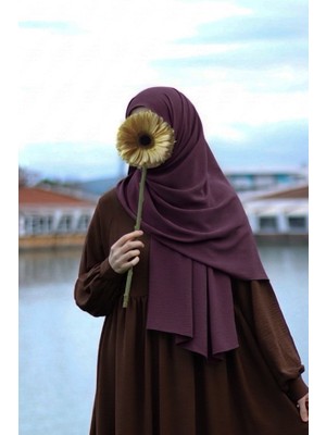 Ande Tesettür Aerobin Şal - Mürdüm