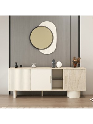 Minar Valento Aynalı Konsol Mbrn-Aytaşı-Traverten