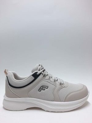 Forza Günlük Bej Rengi Rahat Yumuşak Bağcıklı Hafif Triko Yürüyüş Erkek Spor Ayakkabı C-86262653FRZA