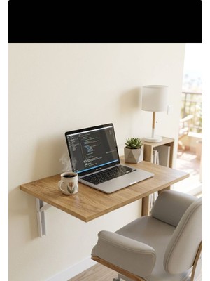 İDA Craft 70X45 Mdf Duvardan Katlanır Mutfak Yemek Masası, Çocuk  ,yetişkin Çalışma Masası Balkon Masası