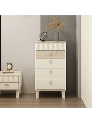 Minar Valento Yüksek Şifonyer 5ç Mbrn-Aytaşı-Traverten