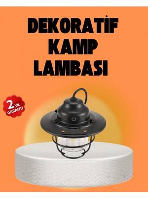 MiraLive Çam Kozalağı Şekilli Retro Kamp Gece Lambası