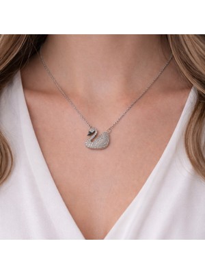 Belirtilmemiş Kuğu Kolye ,kadın Çelik Kolye,zirkon Taşlı Kuğu Tasarım Gümüş Renk Kolye, Hediye,anneler Günü, Doğum Günü Veya Yıl Dönümü I,sevgililer Günü