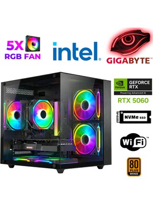 Xaser Air X30 I5 14400F 32GB Ddr5 Ram 1tb M.2 Nvme SSD 8gb RTX5060 Masaüstü Oyuncu Bilgisayarı