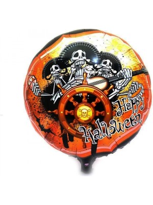 MiraLive Kuru Kafalı Korsanlar Halloween Şekilli Folyo Balon 45 cm