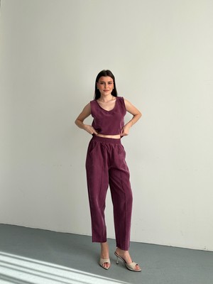 HKT Hak Tekstil Tensel Kumaş Çima Detaylı Pantolon