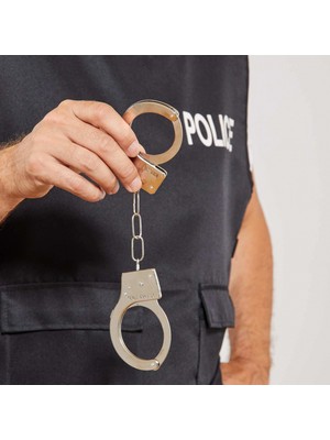 MiraLive Metal Malzemeden Imal Anahtarlı Oyuncak Polis Kelepçesi