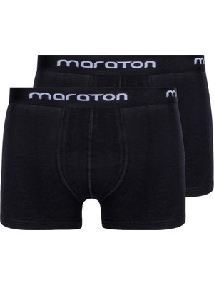 Maraton 2'li Erkek   Siyah Boxer