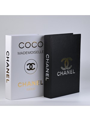 Kethuda Concept 2 Li Coco Beyaz Gold & cc Siyah Gümüş Dekoratif Kitap Kutu