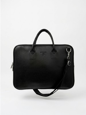 Sanmorris Unisex 15.6 inç Uyumlu Suni Deri Darbe Korumalı Laptop ve Evrak Çantası