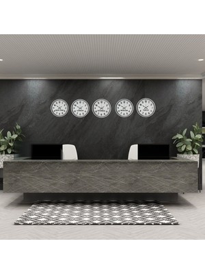 İlk El Grup Ieg™ Beyaz 5’li Dünya Saat Seti 36 cm Standart