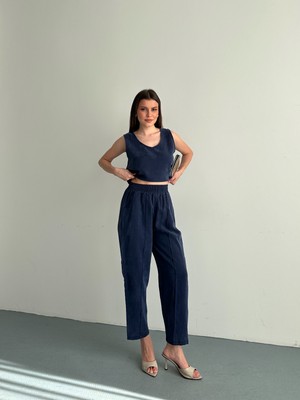 HKT Hak Tekstil Tensel Kumaş Çima Detaylı Pantolon