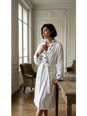 Minteks Lueur Noire 100%PAMUK Kadın Şalyaka Bornoz