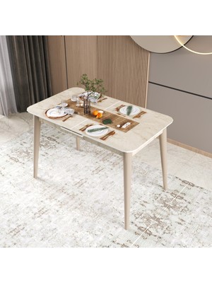 Fly Mobilya Inci Yemek Masası, 70X114 Açılır Yemek Masası, Mutfak Masası