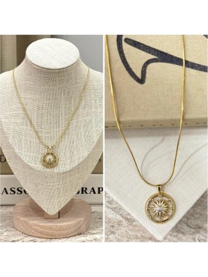 Ca Shopping Güneş Figürlü Çelik Kolye