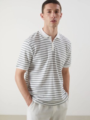 Lc Waikiki Yeni Sezon Polo Yaka Çizgili Erkek Tişört