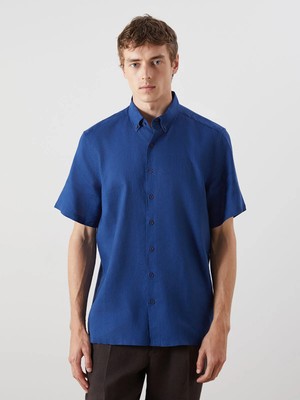 Lc Waikiki Yeni Sezon Regular Fit Kısa Kollu %100 Keten Erkek Gömlek