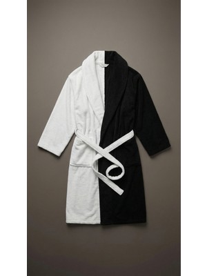 Minteks Lueur Contrast 100%PAMUK Şalyaka Erkek Bornoz