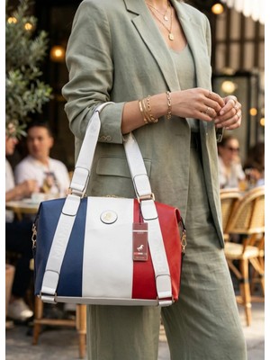 Miami Polo Clup Kadın El ve Omuz Çantası Yumuşak Suni Deri Salaş Büyük Boy