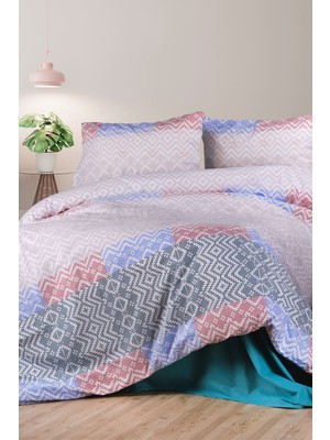 Aytunç Etnik Dijital %100 Pamuklu (Çarşafsız) Çift Kişilik Nevresim Seti 200X220 cm