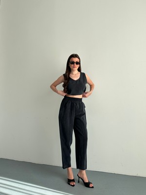 HKT Hak Tekstil Tensel Kumaş Çima Detaylı Pantolon