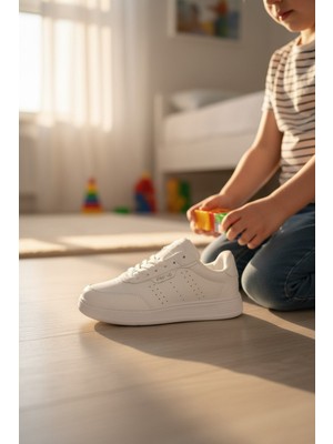 Enoch Kadın Lacivert Detaylı Yüksek Tabanlı Hafif Tabanlı Sneaker Yürüyüş Ayakkabısı