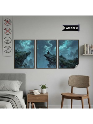 Akıllı Kağıt Statik Tutunma Özellikli Tablo - Poster Anime (Model- 8)