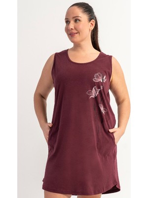 Vienetta Pamuklu Kadın Büyük Beden Genıs Askılı Gecelik, 601191