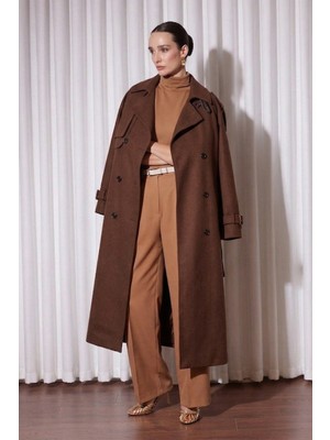 Missemramiss Rose  Astar Detaylı Trençkot 5343 Kahverengi