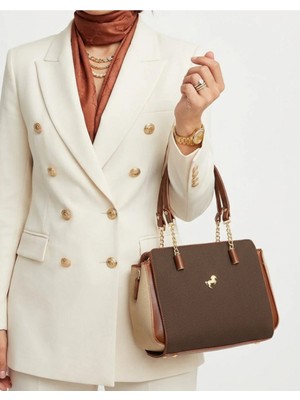 Miami Polo Clup Zincir Detaylı Kadın El Çantası – Omuz Askılı Şık Kadın Çanta