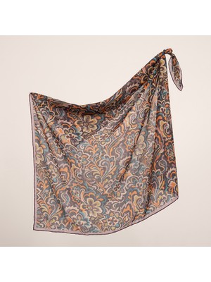 Piramit Naturel Eşarp | Ebruli