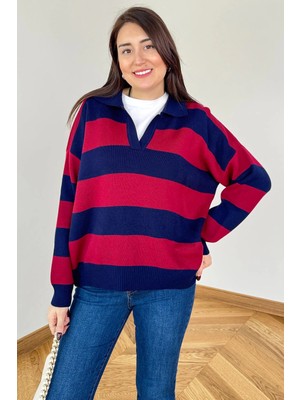 Çizgili Lacivert Bordo