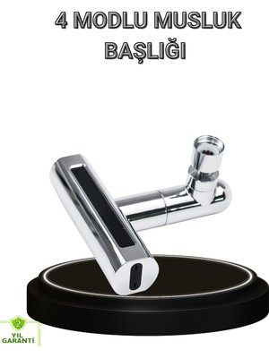 4 Fonksiyonlu Musluk Başlığı 360 Derece Dönebilen ve Su Tasarruflu - Lisinya
