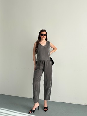 HKT Hak Tekstil Tensel Kumaş Çima Detaylı Pantolon