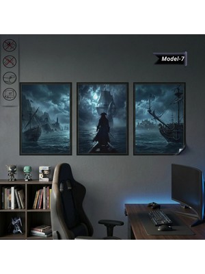 Akıllı Kağıt Statik Tutunma Özellikli Tablo - Poster Anime (Model- 7)