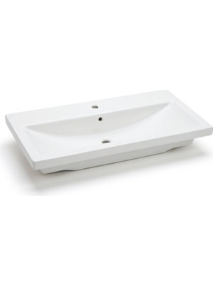 Ece Banyo - Sekura Dolay Uyumlu Lavabo 100X46 cm Beyaz - 7764