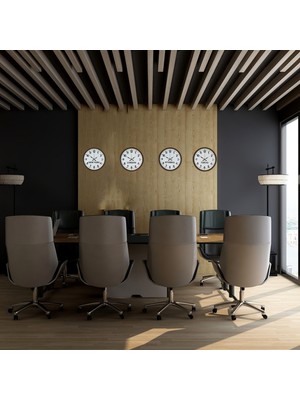 MidasTech Kahverengi 4’lü Dünya Saat Seti 36 cm Modern