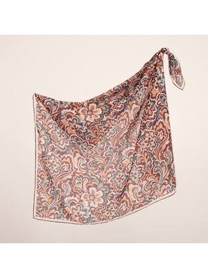 Piramit Naturel Eşarp | Ebruli